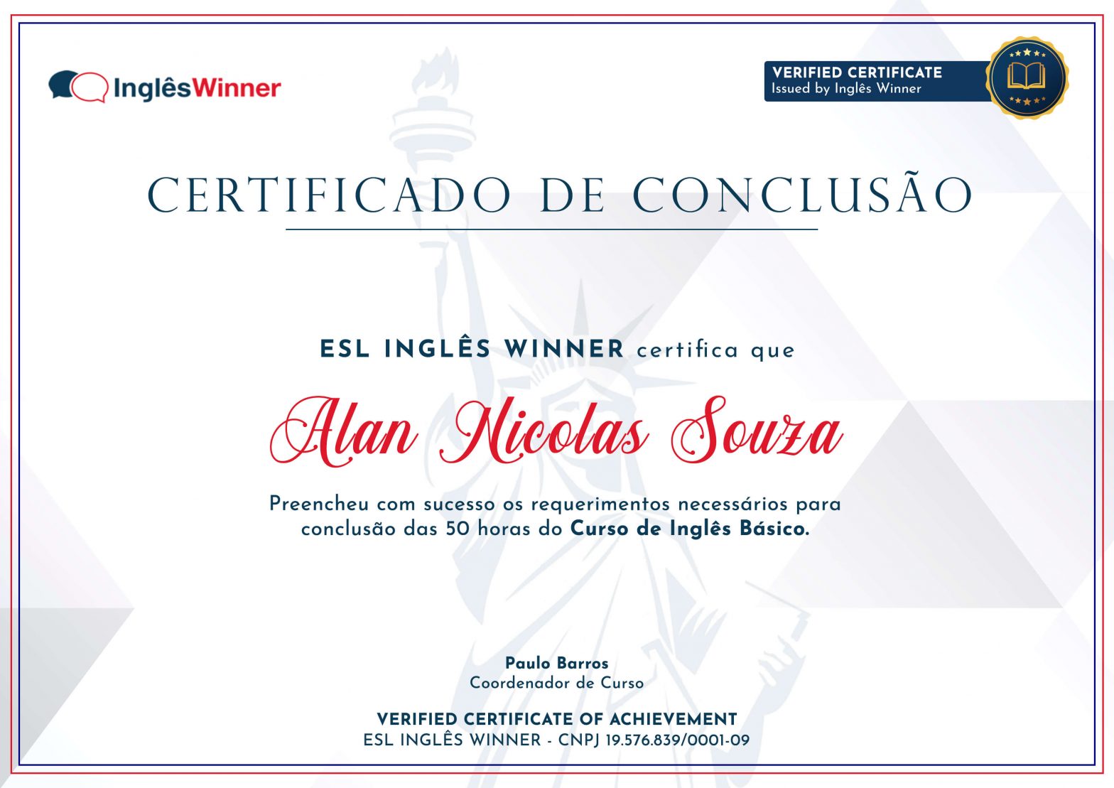 Certificado De Ingles